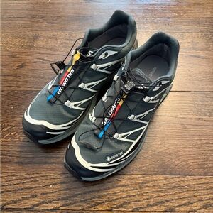 Salomon Black and Gray Xt-6 gore Tex Trail Shoes